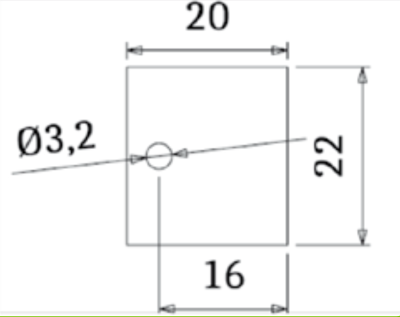 MULTIWATT 20x22 cutout